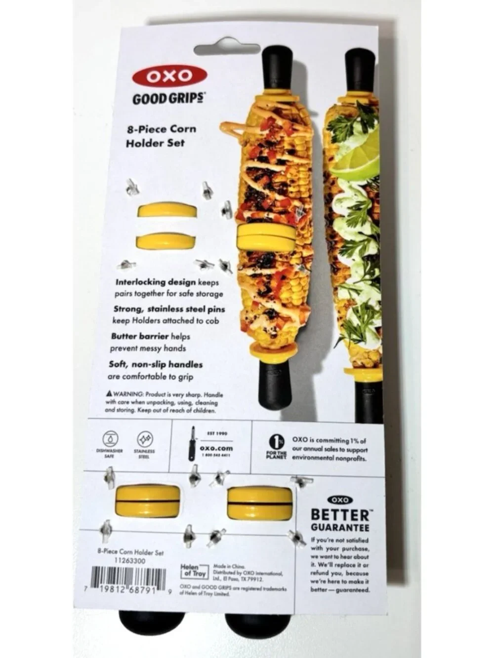 OXO Good Grips 8-Piece Corn Holder Set Stainless Steel